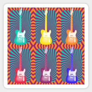 1960s Psychedelic Electric Guitars Sticker